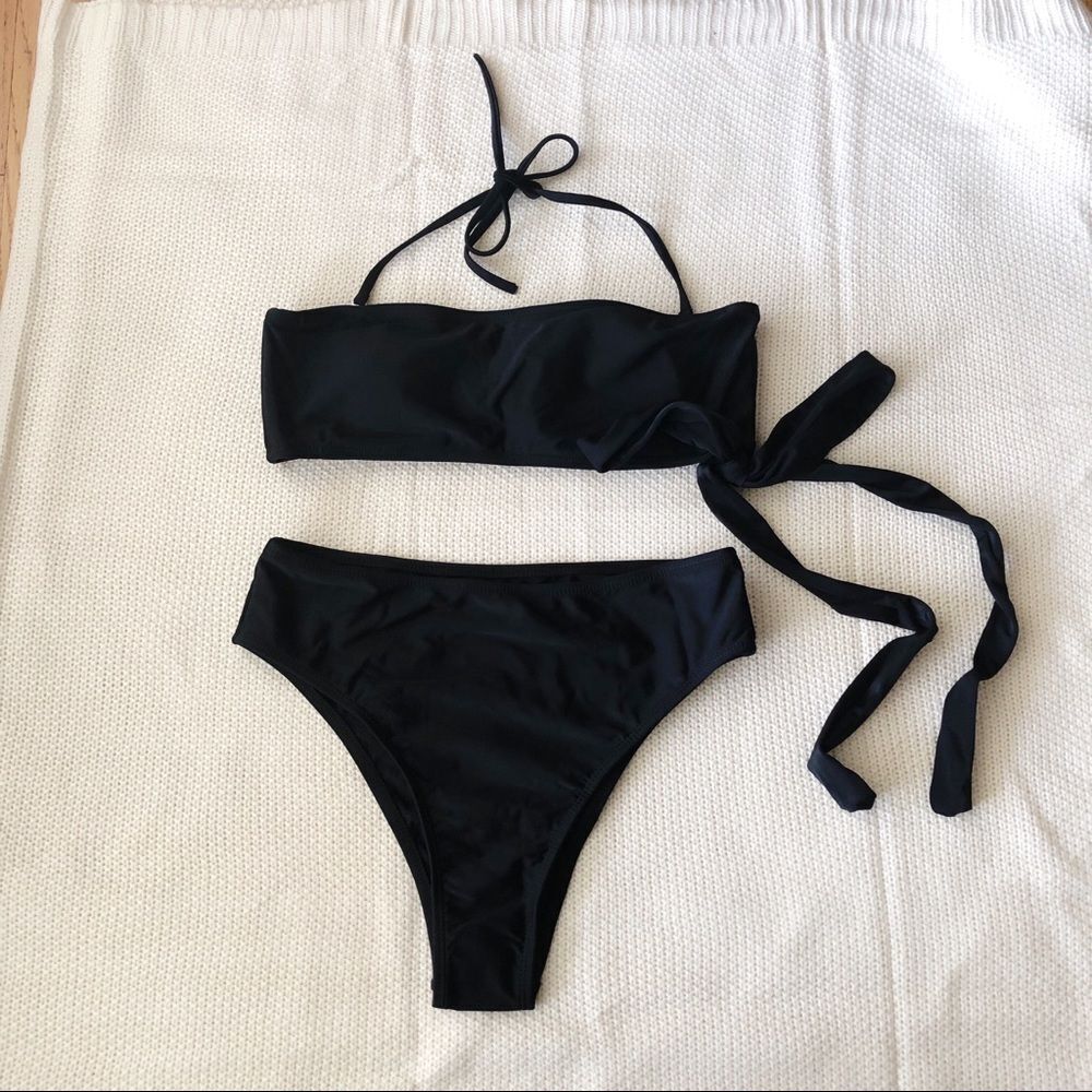 NWOT Black Bikini Size M - Picture 1 of 7